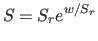 $\displaystyle S = S_r + w$