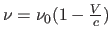 $ v = c\frac{\lambda^2 -\lambda_0^2}{\lambda^2 +\lambda_0^2}$