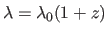 $ Z = c\frac{\lambda - \lambda_0}{\lambda_0}$